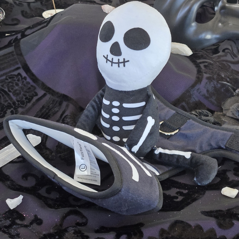 Spooky Skeleton Harness for S/M Dogs